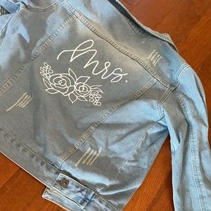 Mrs. bridal Jean jacket, worn twice